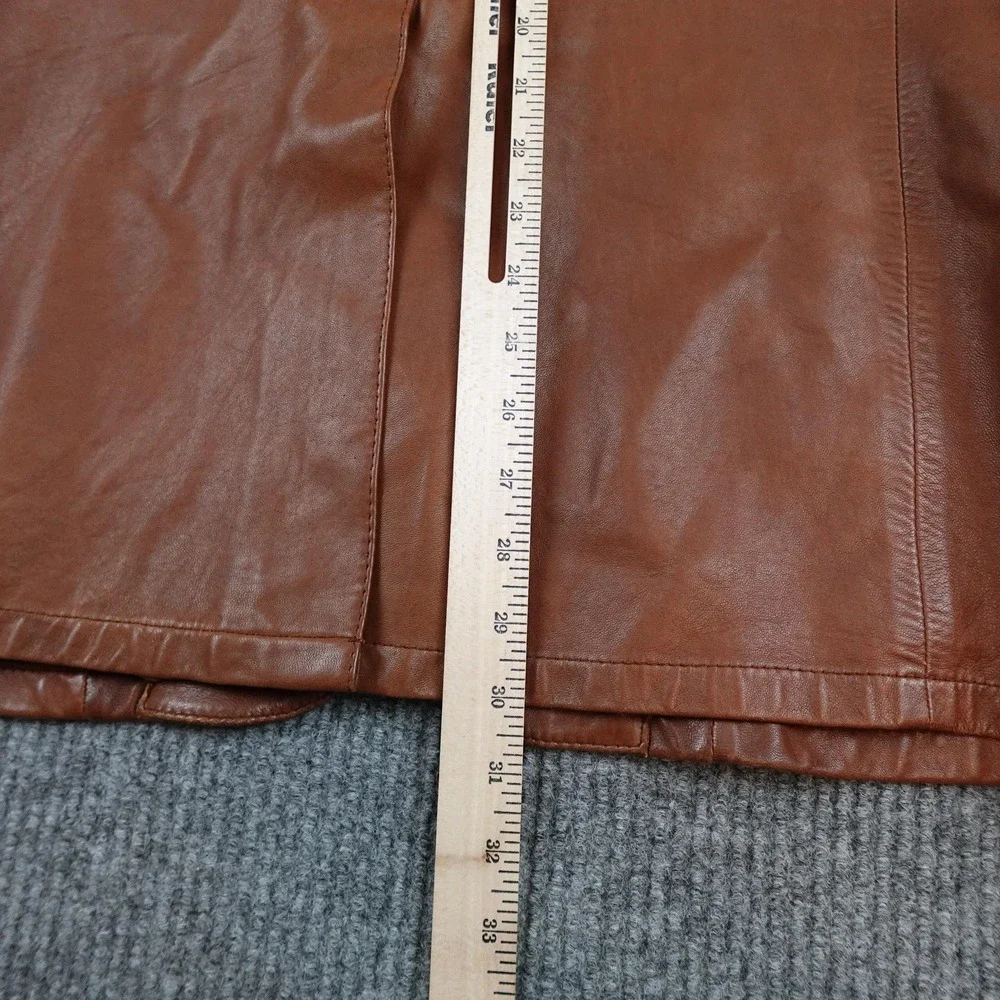 Vintage Remy Blazer Mens 42 Brown Leather Sport Coat 2 Button Jacket Butter Soft